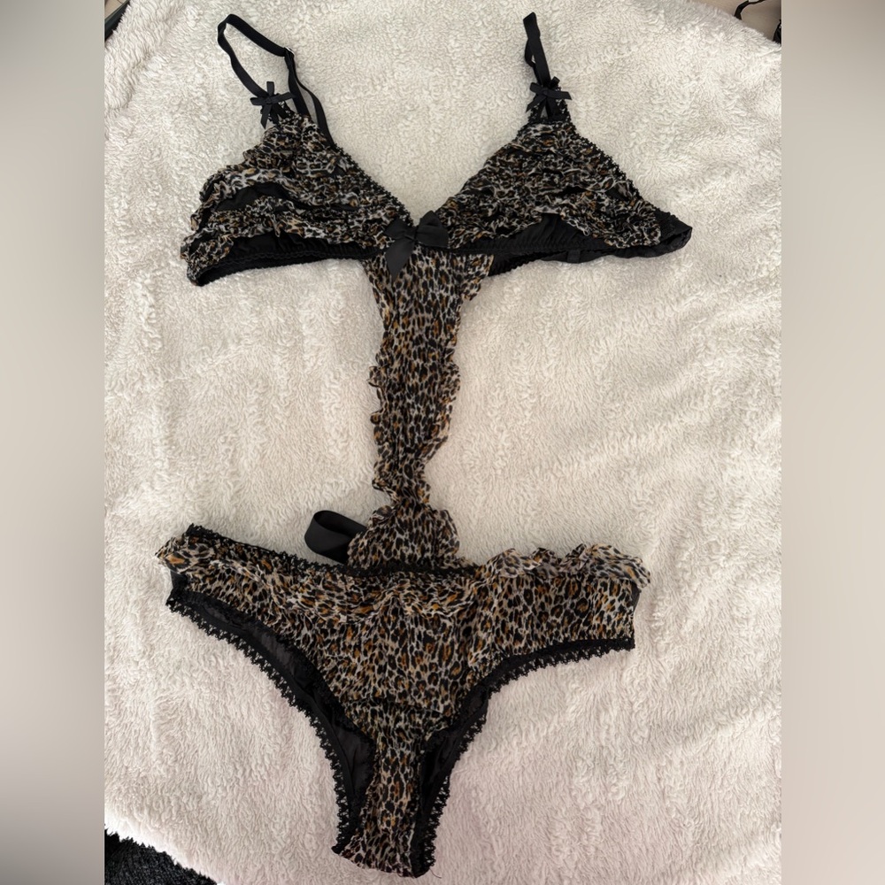 Victoria’s Secret Sexy Little Things Leopard Print Women's Intimate One Piece